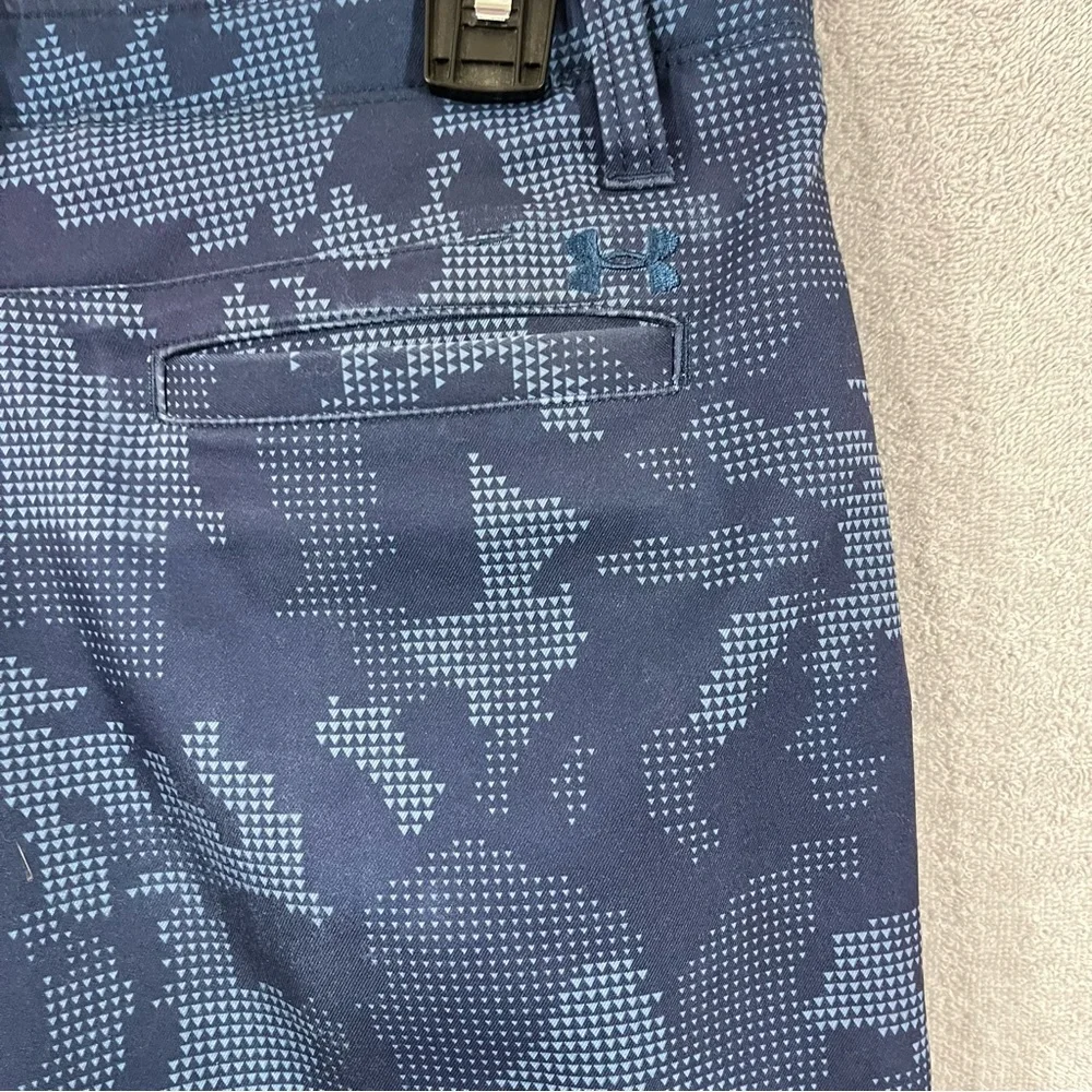 Under Armour Match Play Pants Boys 16 Blue Camoflauge Loose Fit Golf - Picture 5 of 8